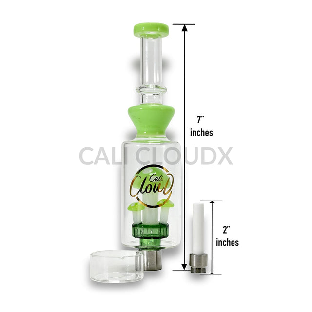 Cali Cloudx Mushroom Recycler Nectar Collector – 7’’ Glass Dab Straw with Perc