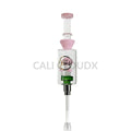 Cali Cloudx Mushroom Recycler Nectar Collector – 7’’ Glass Dab Straw with Perc Light Pink