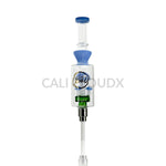 Cali Cloudx Mushroom Recycler Nectar Collector – 7’’ Glass Dab Straw with Perc Milky Blue