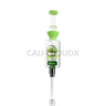 Cali Cloudx Mushroom Recycler Nectar Collector – 7’’ Glass Dab Straw with Perc Milky Green