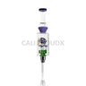 Cali Cloudx Mushroom Recycler Nectar Collector – 7’’ Glass Dab Straw with Perc Purple
