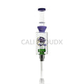 Cali Cloudx Mushroom Recycler Nectar Collector – 7’’ Glass Dab Straw with Perc Purple
