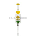 Cali Cloudx Mushroom Recycler Nectar Collector – 7’’ Glass Dab Straw with Perc Yellow