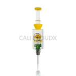 Cali Cloudx Mushroom Recycler Nectar Collector – 7’’ Glass Dab Straw with Perc Yellow