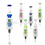 Cali Cloudx Pineapple Recycler Nectar Collector – 7’’ Glass Dab Straw with Perc Assorted Colors