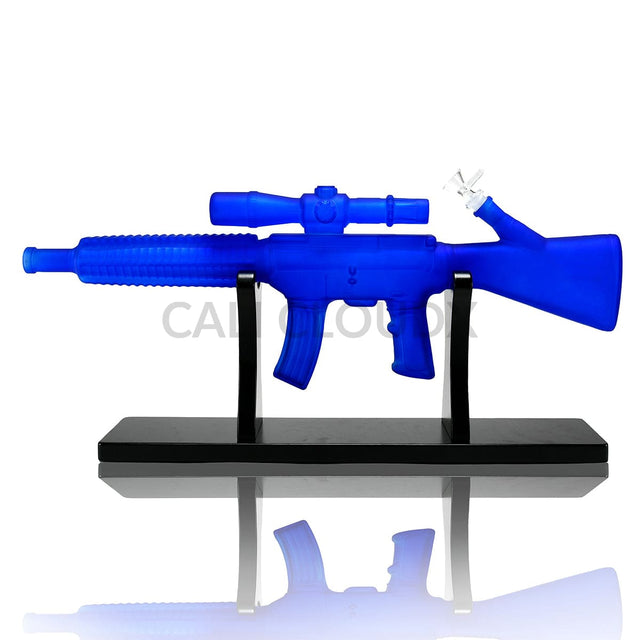 Color Gun Shaped Waterpipe w Wood Stand