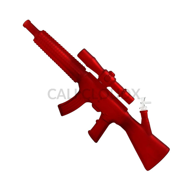 Color Gun Shaped Waterpipe w Wood Stand