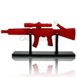 Color Gun Shaped Waterpipe w Wood Stand