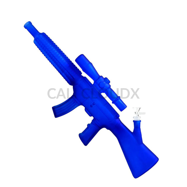Color Gun Shaped Waterpipe w Wood Stand