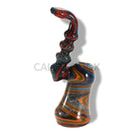 Colorful Candy Cane Design Glass Bubbler