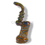 Colorful Candy Cane Design Glass Bubbler