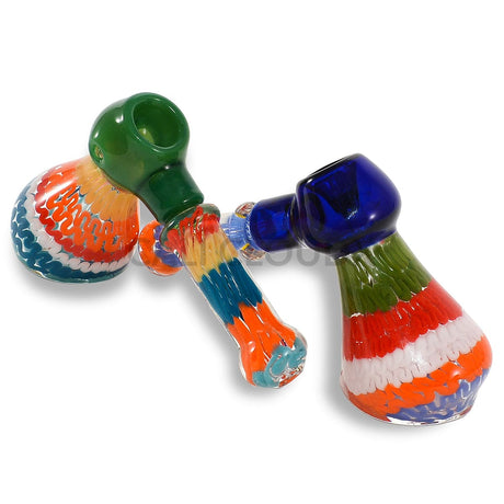 Colorful Thread Pattern Hammer Bubbler