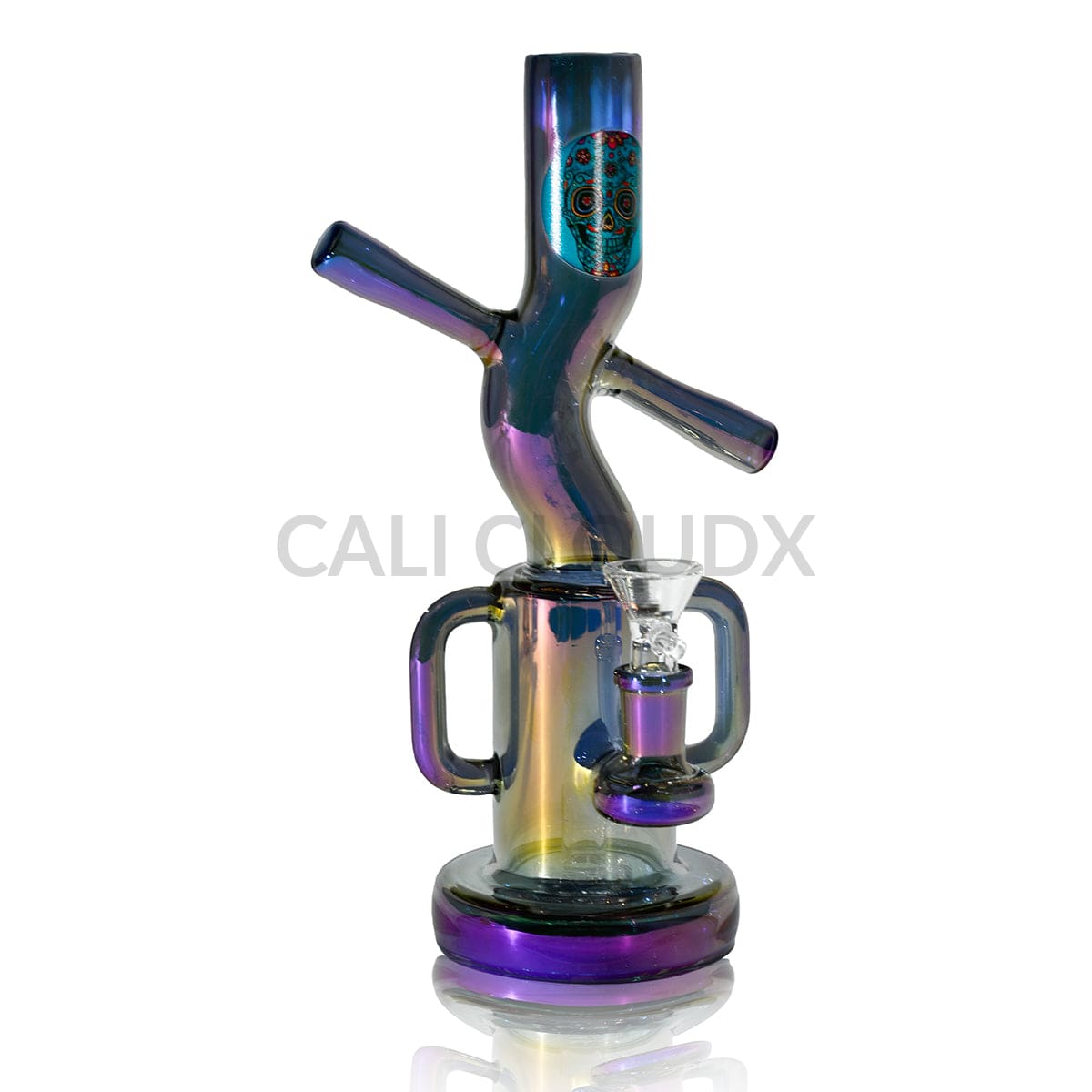Customized Skull Dancing Design 10’’ Waterpipes Electroplated Colors