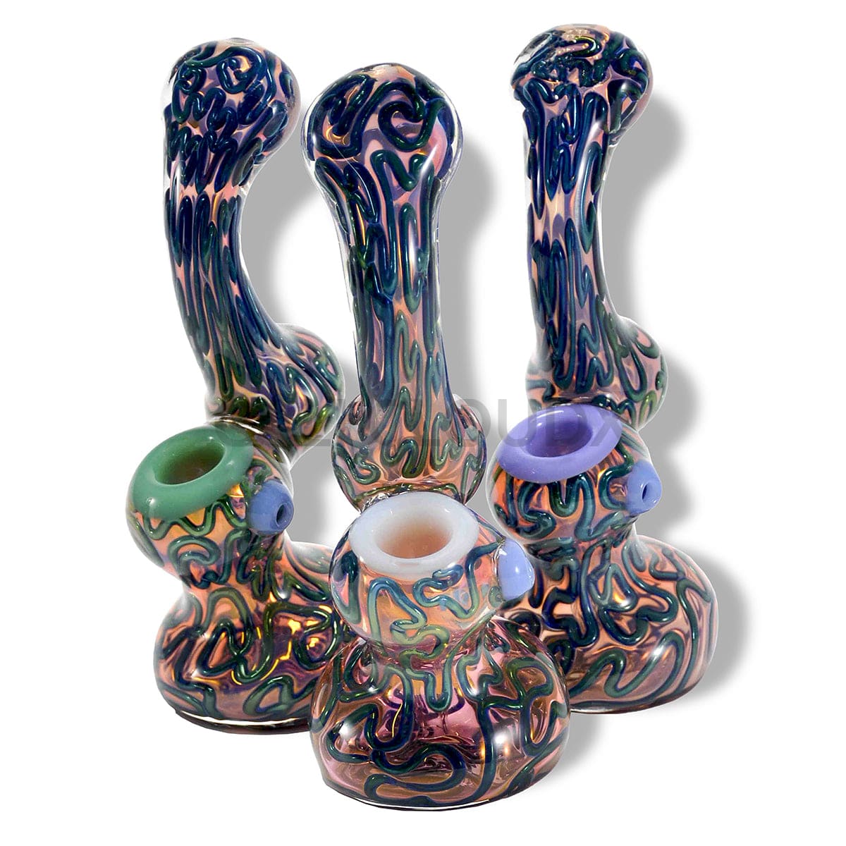 Frit And Swirl Pattern Bubbler