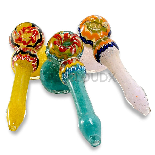 Frit & Thread Pattern Hammer Bubbler