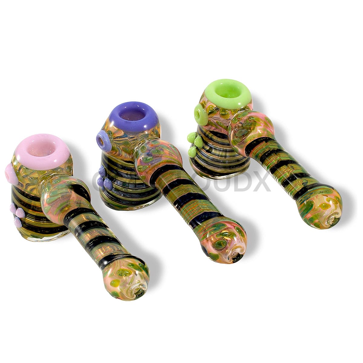 Fumed & Dotted Slime Hammer Bubbler