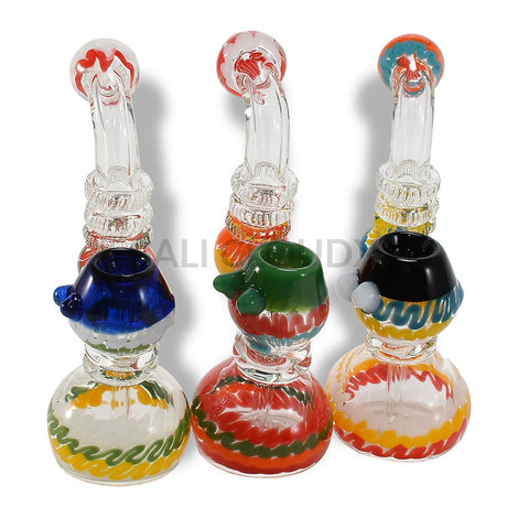 Helix Pattern With Spiral Color Glass Bubbler