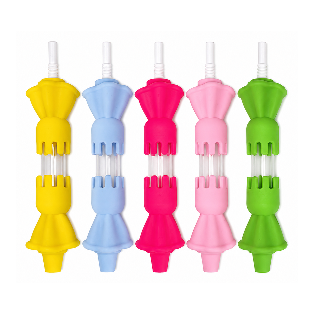 5.5 " Silicone & Glass Nectar Collector with Ceramic Tip