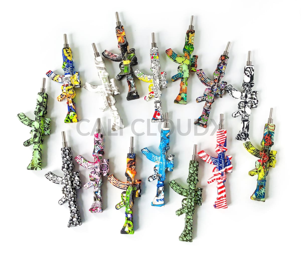 Silicone Ak-47 Nectar Collector| Honey Straw | Printed