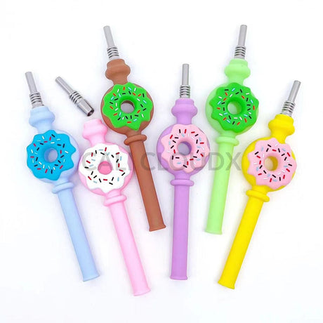 Silicone Donut Honey Straw Nectar Collector