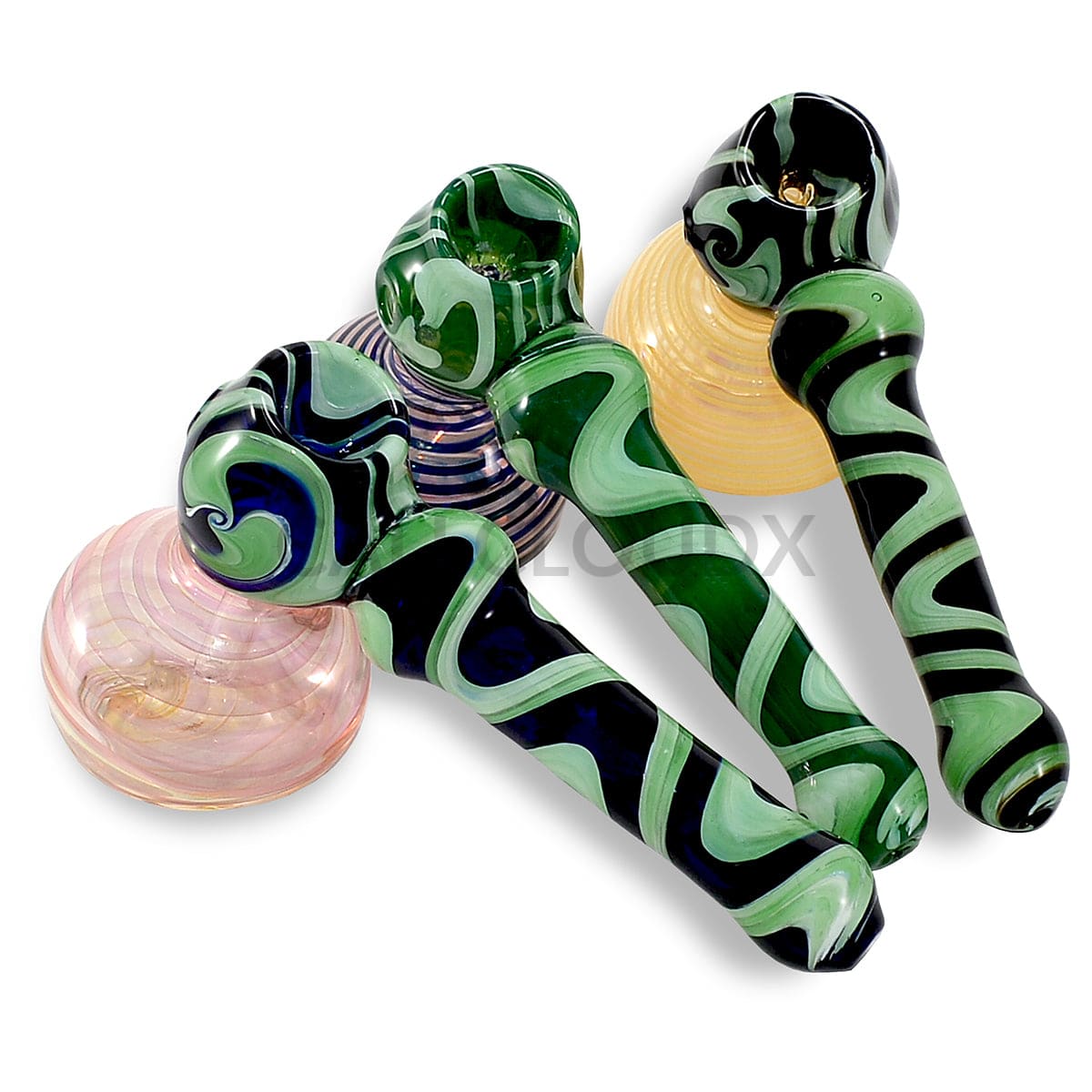 Zigzag Handle & Circular Pattern Hammer Bubbler