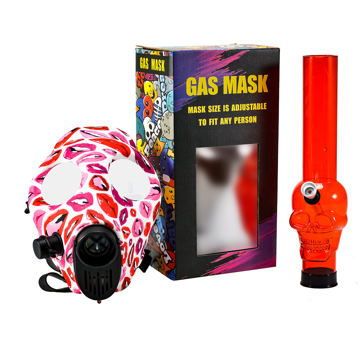 Gas Masks Printed with Skull Design waterpipe