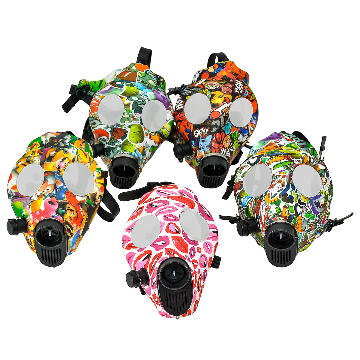 Gas Masks Printed with Skull Design waterpipe