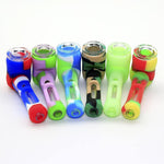 4" Glass and Silicone Sherlock Style Handpipe - Cali Cloudx Inc